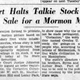 Excerpt about the halting of sales of Napoleon Hill stock in the May 17, 1930 Brooklyn Daily Eagle in New York
